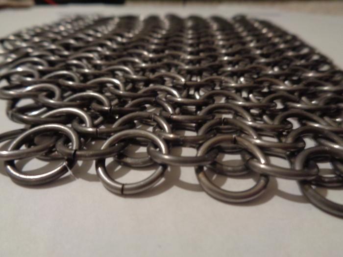 Some steel chain mail fabric