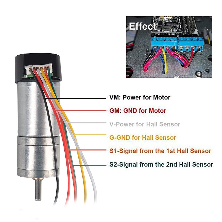 The wiring diagram for the motors used in this robot chassis.