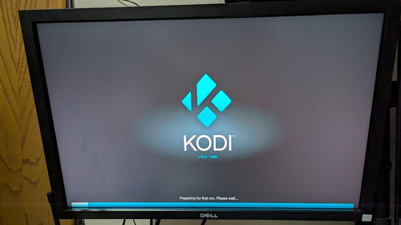 An old version of Kodi running on the Keuby