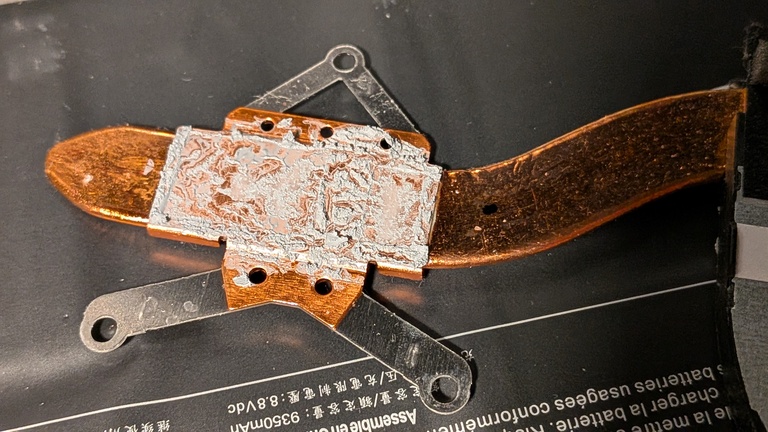 Old, nasty-looking thermal paste