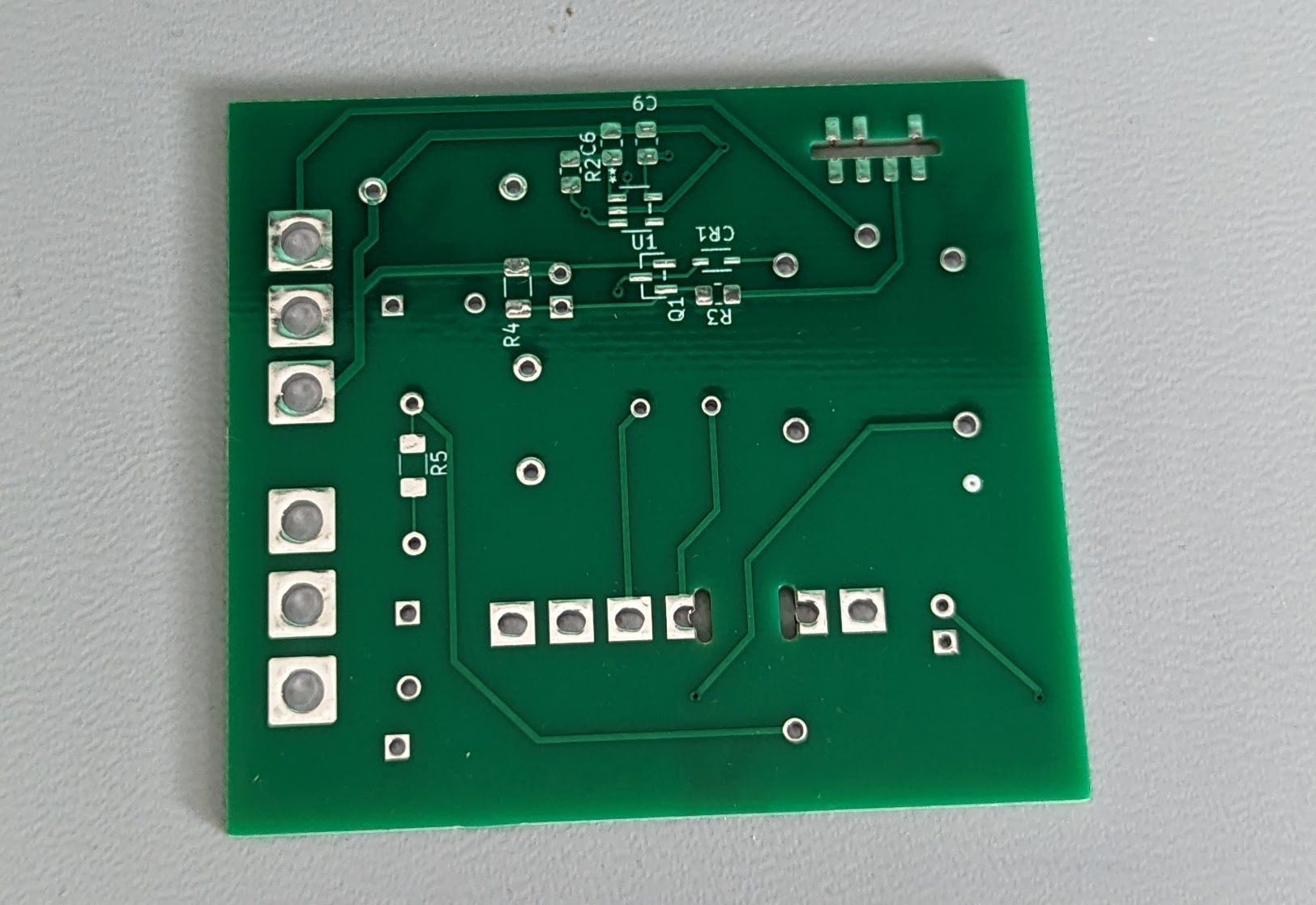 The unpopulated PCB